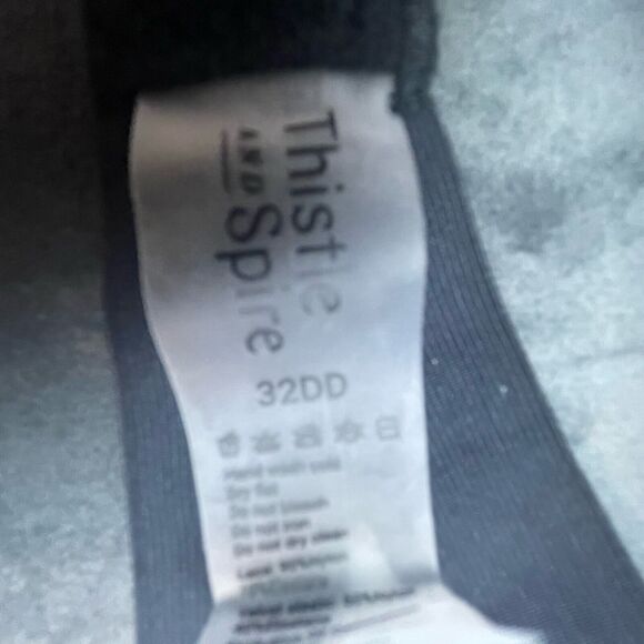 Thistle and Spire Sidney Open Cup Bra Womens 32DD Black Velvet Strappy Revolve - Picture 7 of 7